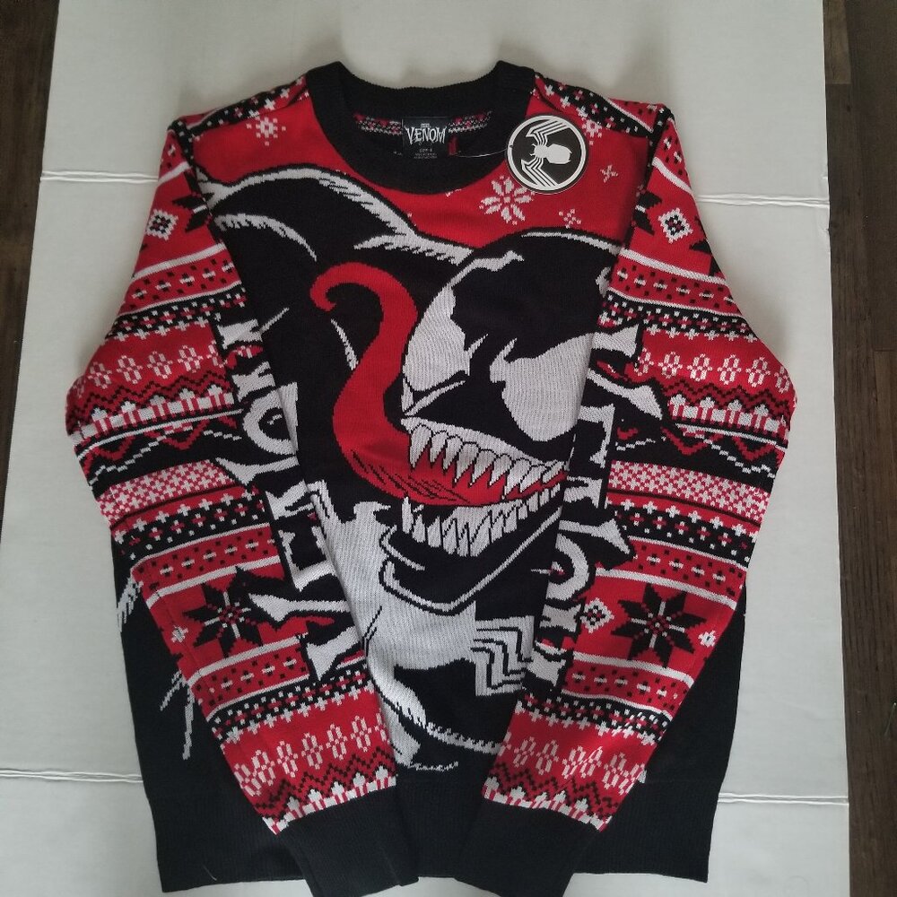 Christmas Holiday Ugly Sweater - Marvel Venom